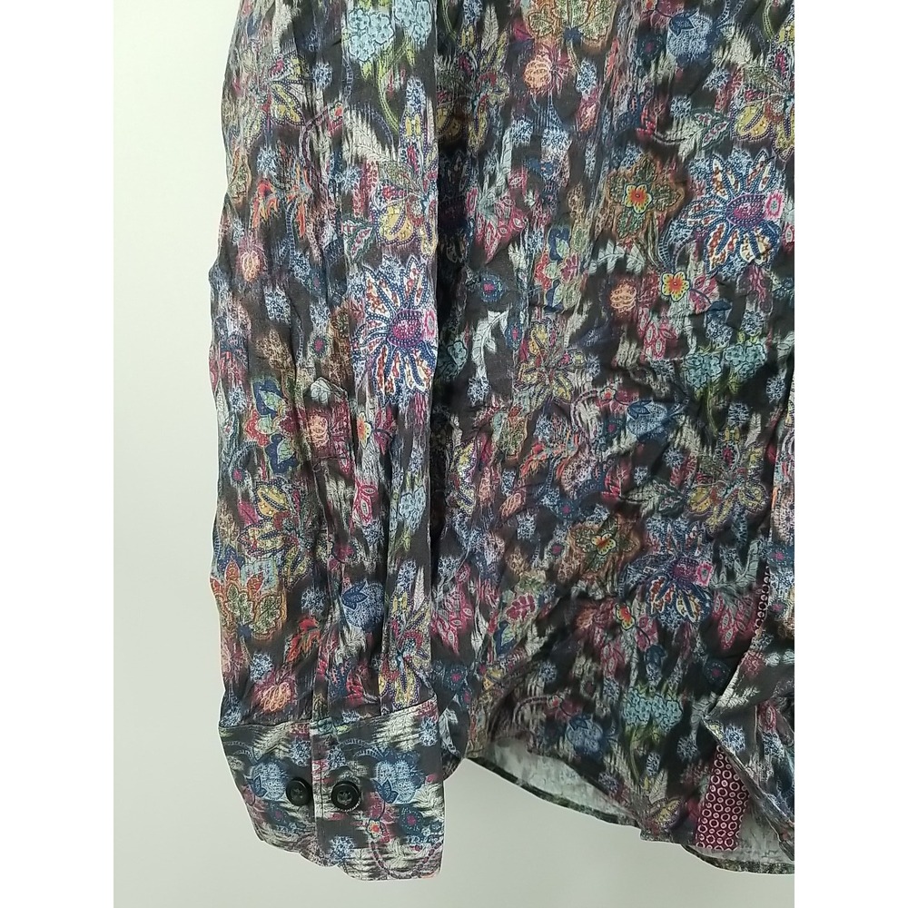 Tallia‎ Mens Shirt XL Button Up Long Sleeve Colorful Floral Print - Picture 2 of 5